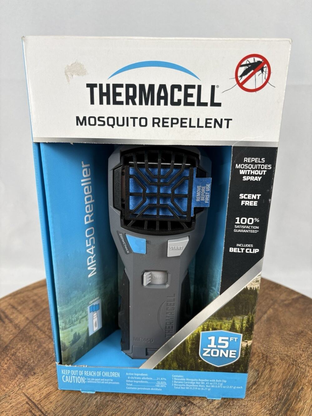 BRAND NEW Thermacell Portable Silent Mosquito Repeller, Protects 15'x15' Zone